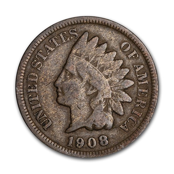 1908 Indian Head Cent Good+ 1908 Indian Head Cent Good+